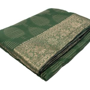 Green Designer Strips Saree